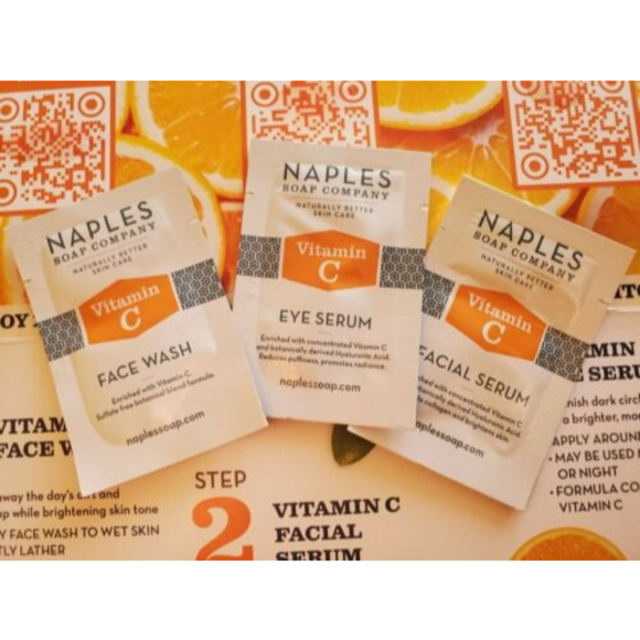 Naples Soap Company Face Wash, Eye Serum, & Facial Serum Vitamin C Sampl… - Picture 1 of 6